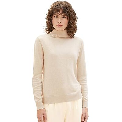 TOM TAILOR Damtröja, 28596 – Mjuk beige melerad, XXS TOM TAILOR Damtröja, 28596 – Mjuk beige melerad, XXS