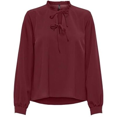 ONLY Onlnova Life Vis L/S Monica Top, Cabernet, M ONLY Onlnova Life Vis L/S Monica Top, Cabernet, M