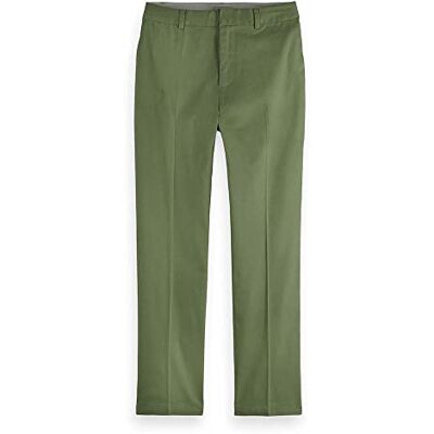 Scotch & Soda Dam abott-Mid Rise Tapered chinos i ekologisk bomull byxor, Army 0115, 24W x 32L Scotch & Soda Dam abott-Mid Rise Tapered chinos i ekologisk bomull byxor, Army 0115, 24W x 32L