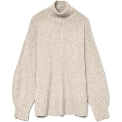 VERO MODA Vmdoffy Ls Roll Neck Pullover Noos, Björk, XL VERO MODA Vmdoffy Ls Roll Neck Pullover Noos, Björk, XL