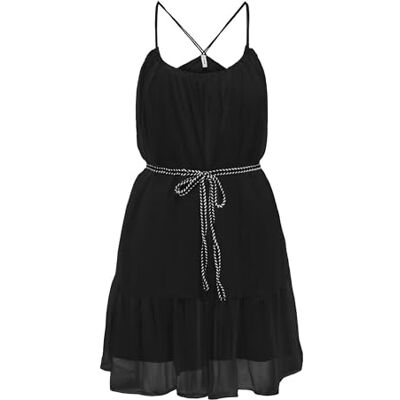 ONLY Onlasta Life Strap Belt Dress WVN, svart, XS ONLY Onlasta Life Strap Belt Dress WVN, svart, XS