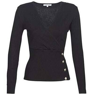 Morgan Kvinnors MOJO fin jumper med asymmetriska knappar, Svart (svart 100), XS Morgan Kvinnors MOJO fin jumper med asymmetriska knappar, Svart (svart 100), XS