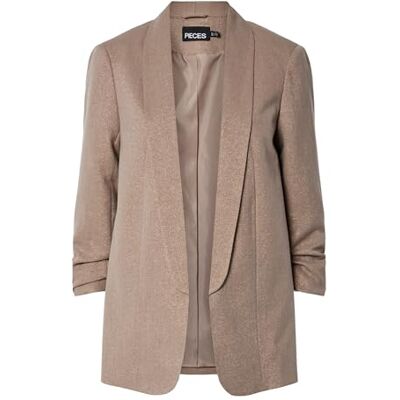 PIECES Pcbosella 3/4 Glitter Blazer Noos, Fossil, M PIECES Pcbosella 3/4 Glitter Blazer Noos, Fossil, M