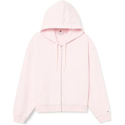 Tommy Hilfiger kvinnors CRV REG SCRIPT ZIP HOODIE WW0WW46072, rosa, 50, Rosa (ljusrosa), 50 Tommy Hilfiger kvinnors CRV REG SCRIPT ZIP HOODIE WW0WW46072, rosa, 50, Rosa (ljusrosa), 50