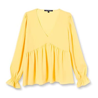 French Connection dam Crepe Ljus V-hals Topp Blus French Connection dam Crepe Ljus V-hals Topp Blus