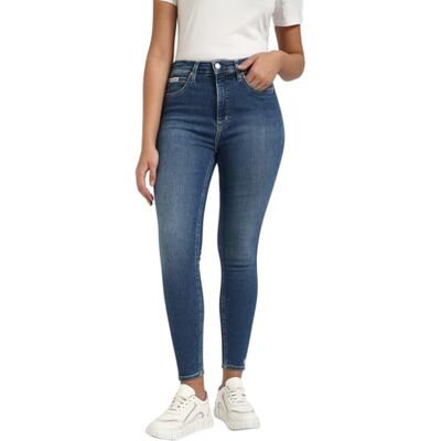 Calvin jeans dam hög midja super skinny ankel J20J224037, mager, Denim, 24W, Denim (denim medium), 24W Calvin jeans dam hög midja super skinny ankel J20J224037, mager, Denim, 24W, Denim (denim medium), 24W