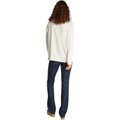 Tommy Hilfiger Dam mjuk viskos, REGULAR LS SHIRT WW0WW44045, gul, 34, Gul (elfenbenskronblad), 60 SE Tommy Hilfiger Dam mjuk viskos, REGULAR LS SHIRT WW0WW44045, gul, 34, Gul (elfenbenskronblad), 60 SE