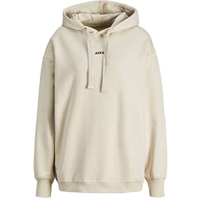 JJXX Damhuvtröja JXCleo Sweat, Månbeam/detalj: emb svart, S JJXX Damhuvtröja JXCleo Sweat, Månbeam/detalj: emb svart, S