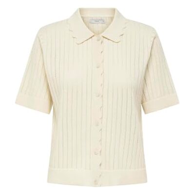 ONLY Onlelma Polotröja S/S Cardigan Knt Noos Kortärmad Stickad Jacka för Dagligen, Egret, S för kvinnor ONLY Onlelma Polotröja S/S Cardigan Knt Noos Kortärmad Stickad Jacka för Dagligen, Egret, S för kvinnor