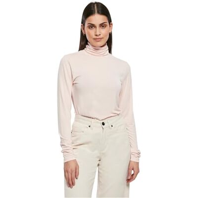 Urban Classics Damer damer modal turtleneck långärmad t-shirt, ROSA, XL Urban Classics Damer damer modal turtleneck långärmad t-shirt, ROSA, XL