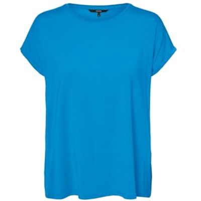 VERO MODA VMAYA Plain SS TOP GA Curve, Azurblå, XL VERO MODA VMAYA Plain SS TOP GA Curve, Azurblå, XL