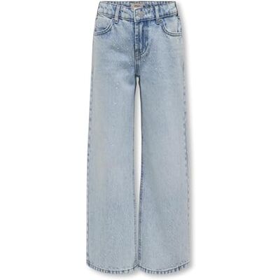 ONLY Girl jeans med breda ben KOGCOBAIN rakt skurna jeans, Ljusblå denim, 122 ONLY Girl jeans med breda ben KOGCOBAIN rakt skurna jeans, Ljusblå denim, 122
