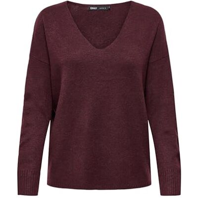ONLY Onlrica Life L/S V-hals tröja KNT Noos, Tandel, XS ONLY Onlrica Life L/S V-hals tröja KNT Noos, Tandel, XS