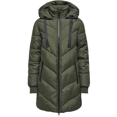 JDY JACQUELINE de YONG kvinna lång parkas SKYLAR lång parkas, Skogsnatt/detalj: svart, XXL JDY JACQUELINE de YONG kvinna lång parkas SKYLAR lång parkas, Skogsnatt/detalj: svart, XXL