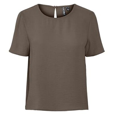 PIECES Pcanna Ss O-Neck Top Noos Bc, Morel, L PIECES Pcanna Ss O-Neck Top Noos Bc, Morel, L