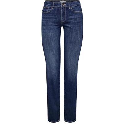 ONLY Onlann Mid Straight DNM Soo615 Noos, Mörkblå denim, XS / 32L ONLY Onlann Mid Straight DNM Soo615 Noos, Mörkblå denim, XS / 32L