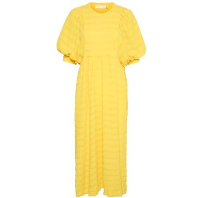 InWear dam Kvinnors Maxiklänning Rund Hals Kortärmad Vanlig Passform Texturerat Tyg Klänning InWear dam Kvinnors Maxiklänning Rund Hals Kortärmad Vanlig Passform Texturerat Tyg Klänning