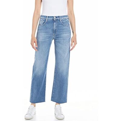 Replay Reyne jeans med hög midja, 009 medium blå, 25W / 28L Replay Reyne jeans med hög midja, 009 medium blå, 25W / 28L