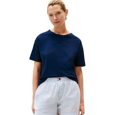 Tommy Hilfiger kvinnor SS LOGO T-SHIRT UW0UW06236 S/S t-shirt, blå, XS, Blå (mörk natt marinblå), XS Tommy Hilfiger kvinnor SS LOGO T-SHIRT UW0UW06236 S/S t-shirt, blå, XS, Blå (mörk natt marinblå), XS
