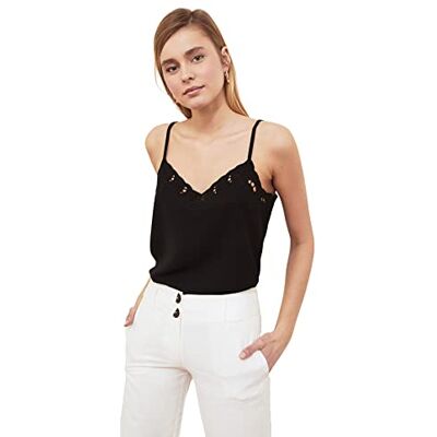 Trendyol Dam svart hängande blus. Blus, 40 Trendyol Dam svart hängande blus. Blus, 40