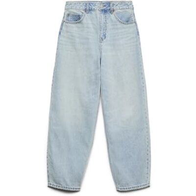 VERO MODA Vmbillie Hr Barrel ANK Jeans Mix Ga Noos, Ljusblå denim, 31W / 32L VERO MODA Vmbillie Hr Barrel ANK Jeans Mix Ga Noos, Ljusblå denim, 31W / 32L