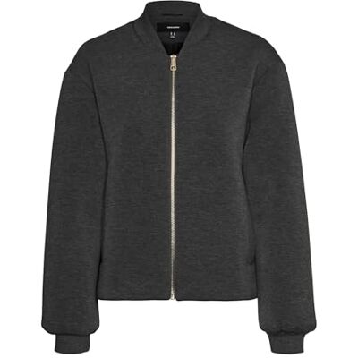 VERO MODA VMKAREN kort jacka för kvinnor, mörkgrå melange, M, Mörkgrå melange, M VERO MODA VMKAREN kort jacka för kvinnor, mörkgrå melange, M, Mörkgrå melange, M
