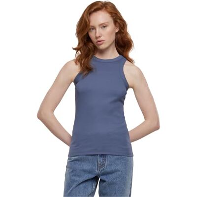 Urban Classics Dam Top Ladies Racer Back Rib Top Vintage Blue S, Vintageblue, S Urban Classics Dam Top Ladies Racer Back Rib Top Vintage Blue S, Vintageblue, S