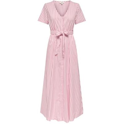 JDY mio S/S maxi skjorta klänning WVN dia, Kritrosa, XS JDY mio S/S maxi skjorta klänning WVN dia, Kritrosa, XS