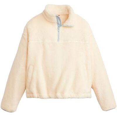 Levi's Canyon 1/4 Zip White Swan, Vit Svan, XS Levi's Canyon 1/4 Zip White Swan, Vit Svan, XS