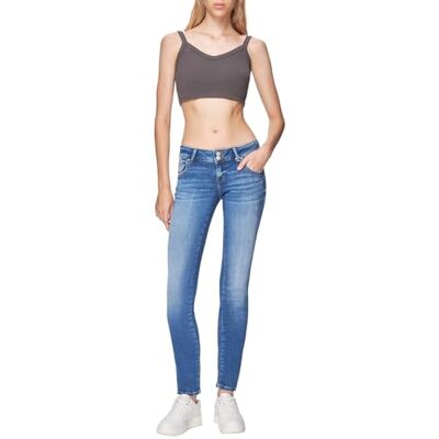 LTB Dam Molly 200 Slim Low Rise Basic-5-fickor Mörkblå av bomullsblandning Storlek W30L34, blå, 30W x 34L LTB Dam Molly 200 Slim Low Rise Basic-5-fickor Mörkblå av bomullsblandning Storlek W30L34, blå, 30W x 34L