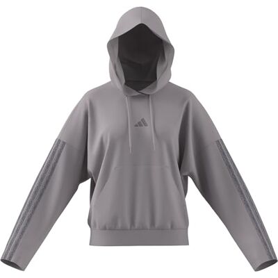adidas Kobiety Seasonal Essentials Leopard Print French Terry Hoodie with 3-Stripes, ice purple/MULTICOLOR, L adidas Kobiety Seasonal Essentials Leopard Print French Terry Hoodie with 3-Stripes, ice purple/MULTICOLOR, L