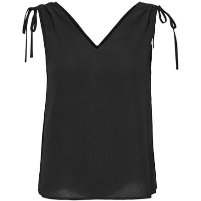 ONLY Damtopp Onlnova Life VIS S/L Ruching Top SOLID, svart, S ONLY Damtopp Onlnova Life VIS S/L Ruching Top SOLID, svart, S