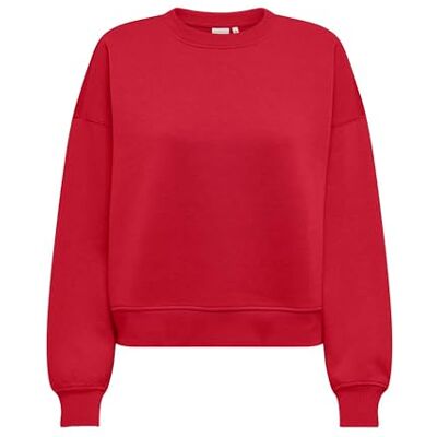 ONLY Endast Onlbest L/S Crew Neck SWT Noos, Äkta röd, S ONLY Endast Onlbest L/S Crew Neck SWT Noos, Äkta röd, S
