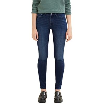 TOM TAILOR Denim Kvinnor 1035757 NELA Extra skinny jeans, 10120-använda mörk sten blå denim, 29 W/32 L TOM TAILOR Denim Kvinnor 1035757 NELA Extra skinny jeans, 10120-använda mörk sten blå denim, 29 W/32 L