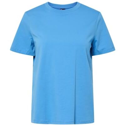 PIECES Dam Pcria Ss Solid Tee Noos Bc T-shirt, Azurblå, M PIECES Dam Pcria Ss Solid Tee Noos Bc T-shirt, Azurblå, M