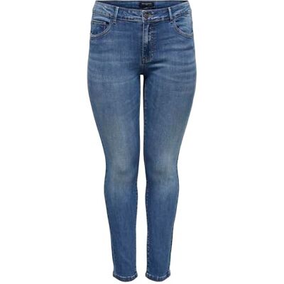 ONLY Carmakoma Byxor för kvinnor, Medium blå denim/, 50W x 32L ONLY Carmakoma Byxor för kvinnor, Medium blå denim/, 50W x 32L