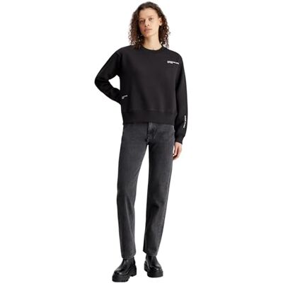 Calvin Jeans Damtröjor med flera placeringar med rund hals, Ck svart, L Calvin Jeans Damtröjor med flera placeringar med rund hals, Ck svart, L