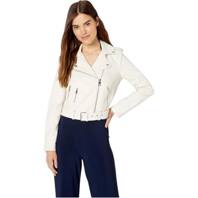 Levi's Dam Faux läder asymmetrisk Belted motorcykeljacka i konstläder, GRÅ, S Levi's Dam Faux läder asymmetrisk Belted motorcykeljacka i konstläder, GRÅ, S