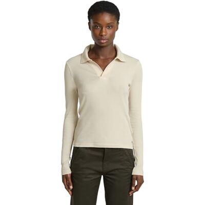 G-STAR RAW Ribbed Slim pikétröja, Vit (Chalk D24513-d527-127), XL G-STAR RAW Ribbed Slim pikétröja, Vit (Chalk D24513-d527-127), XL