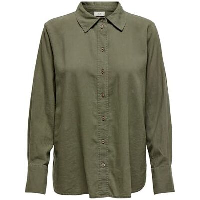 JDY SAY L/S linne lös skjorta WVN NOOS, Kalamata, S JDY SAY L/S linne lös skjorta WVN NOOS, Kalamata, S