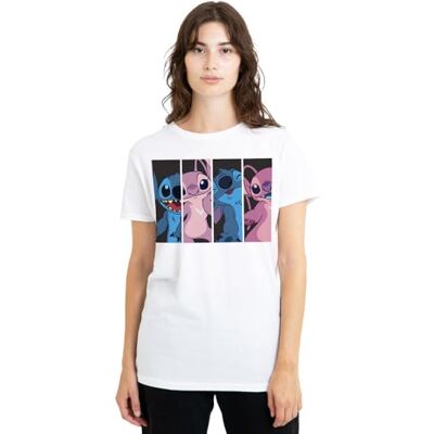 Lilo and Stitch Lilo och stygn ängel stygn lådor dam t-shirt, vit, XX-Large, Vitt, XXL Lilo and Stitch Lilo och stygn ängel stygn lådor dam t-shirt, vit, XX-Large, Vitt, XXL