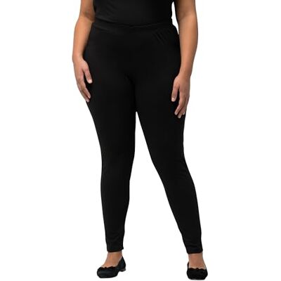 Ulla Popken dam stora storlekar överdimensionerade plus size leggings, elastisk linning, upp till storlek 66/68 svart 58+ 701081100-58+, svart, 50 SE Ulla Popken dam stora storlekar överdimensionerade plus size leggings, elastisk linning, upp till storlek 66/68 svart 58+ 701081100-58+, svart, 50 SE