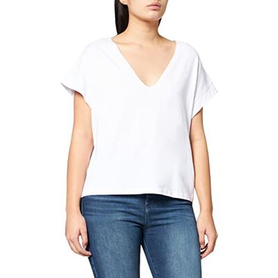 DESIRES Dam Dinea V-ringad T-shirt, Vit, S DESIRES Dam Dinea V-ringad T-shirt, Vit, S
