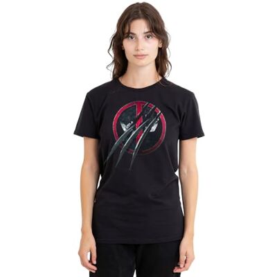 Deadpool Wolverine Wolverine Claws dam t-shirt, svart, XX-Large, Svart, XXL Deadpool Wolverine Wolverine Claws dam t-shirt, svart, XX-Large, Svart, XXL