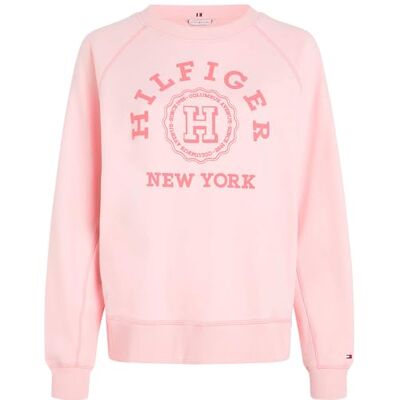 Tommy Hilfiger Damsweatshirt, Varsity Raglan utan huva, Rosa (Whimsy Pink), S Tommy Hilfiger Damsweatshirt, Varsity Raglan utan huva, Rosa (Whimsy Pink), S