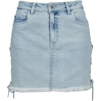 Urban Classics dam Ladies Denim Lace Up Skirt Kjol Urban Classics dam Ladies Denim Lace Up Skirt Kjol