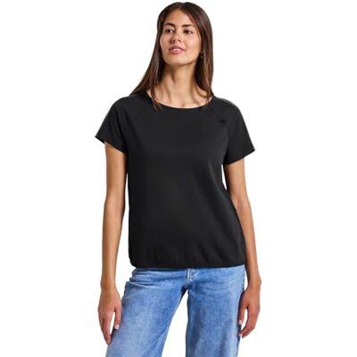 Street One 3227736 T-shirt med axeldetaljer, svart, 42 dam, svart, 40 Street One 3227736 T-shirt med axeldetaljer, svart, 42 dam, svart, 40