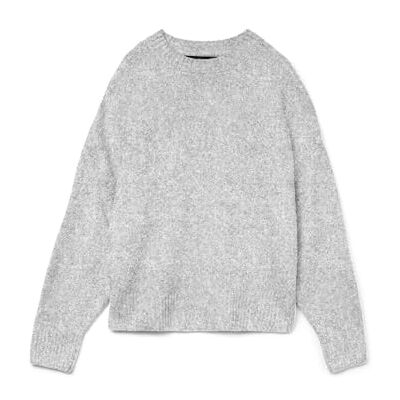 VERO MODA VMBOOM LS O-hals tröja GA NOOS, Ljusgrå melange, XS VERO MODA VMBOOM LS O-hals tröja GA NOOS, Ljusgrå melange, XS