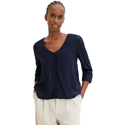TOM TAILOR Denim Damer Blus 1035519, 10668 Sky Captain Blue, S TOM TAILOR Denim Damer Blus 1035519, 10668 Sky Captain Blue, S