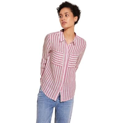 Street One dam Ls_randig skjorta collar blus skjorta, Smell Of Rose, 46 Street One dam Ls_randig skjorta collar blus skjorta, Smell Of Rose, 46